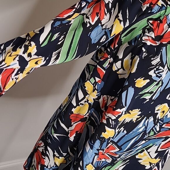 Green envelope  Los Angeles sz M offshoulder colorful blouse - Picture 2 of 8